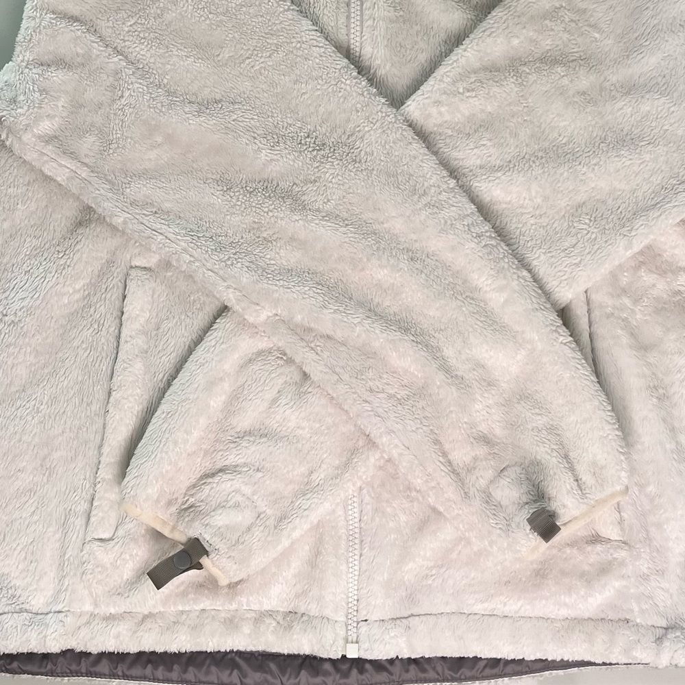 The North Face White Teddy Fleece Full Zip Jacket Women's Size Large - Picture 9 of 9